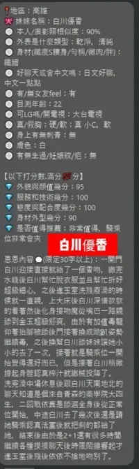 高雄定點茶-白川優香